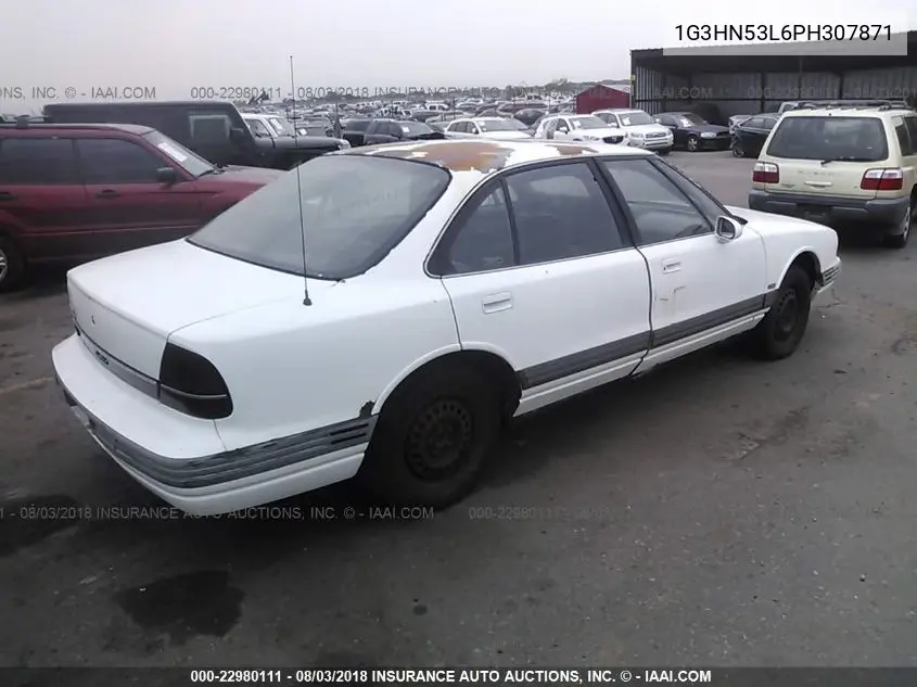 1993 Oldsmobile 88 Royale VIN: 1G3HN53L6PH307871 Lot: 22980111