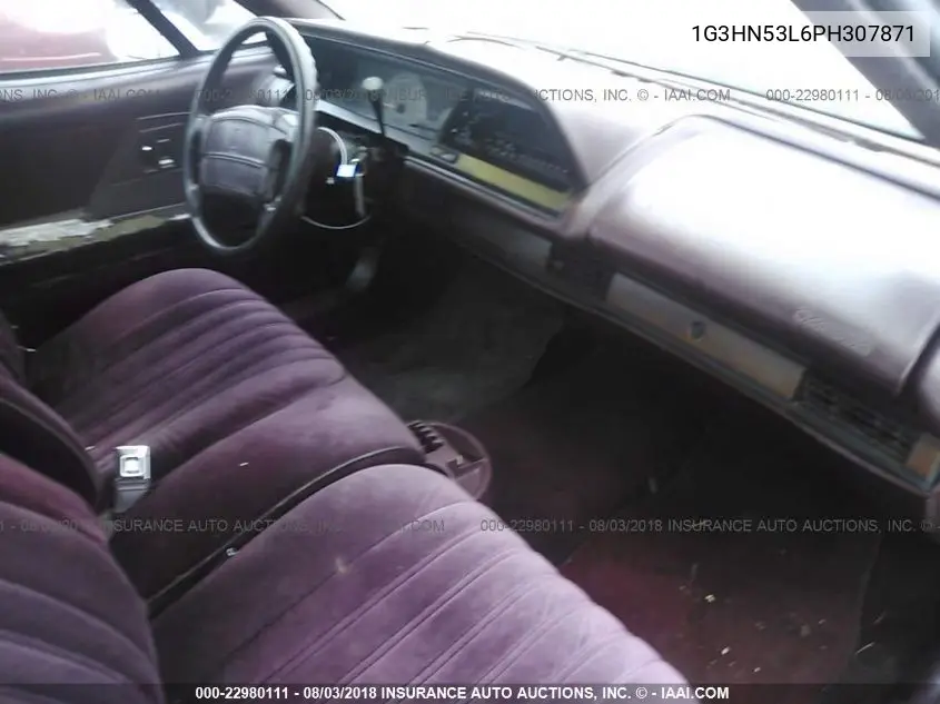 1993 Oldsmobile 88 Royale VIN: 1G3HN53L6PH307871 Lot: 22980111
