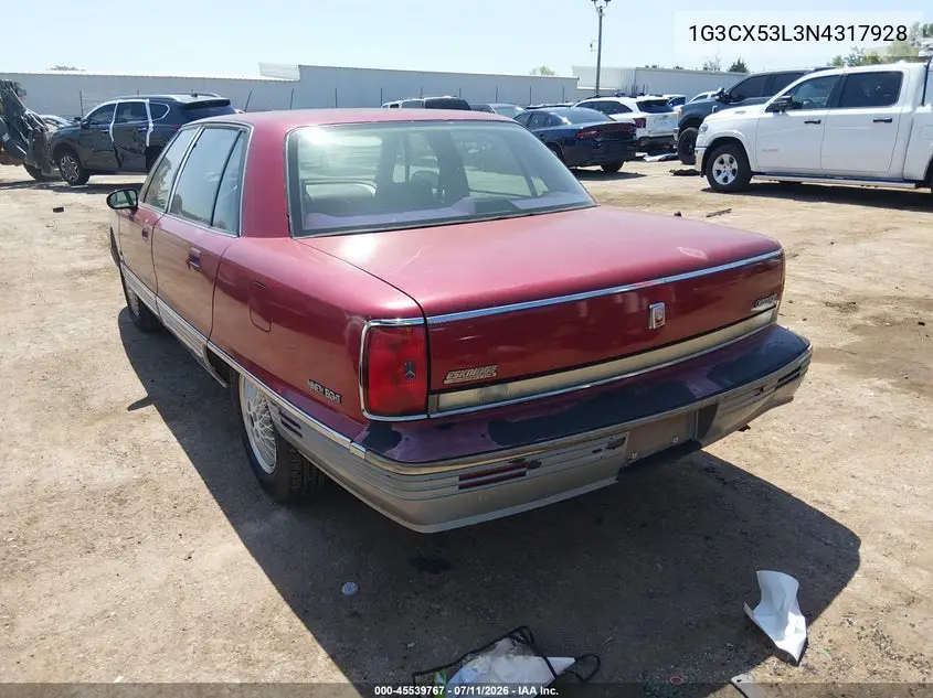 1992 Oldsmobile 98 Regency VIN: 1G3CX53L3N4317928 Lot: 45539767