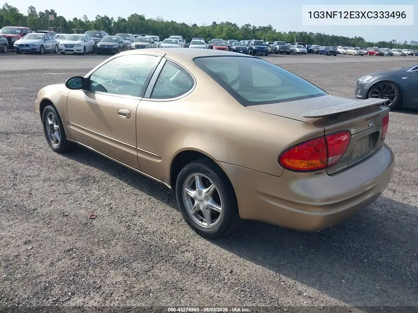 1999 Oldsmobile Alero Gls VIN: 1G3NF12E3XC333496 Lot: 45276965