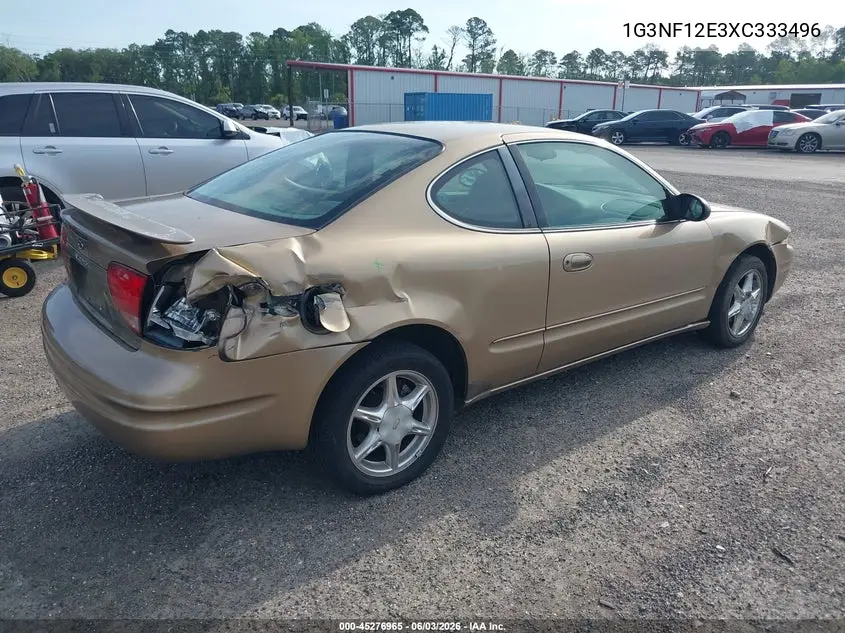 1999 Oldsmobile Alero Gls VIN: 1G3NF12E3XC333496 Lot: 45276965