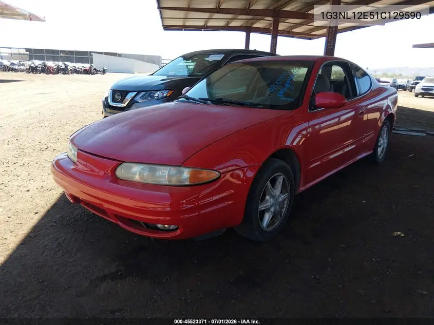 2001 Oldsmobile Alero Gl2 VIN: 1G3NL12E51C129590 Lot: 45523371
