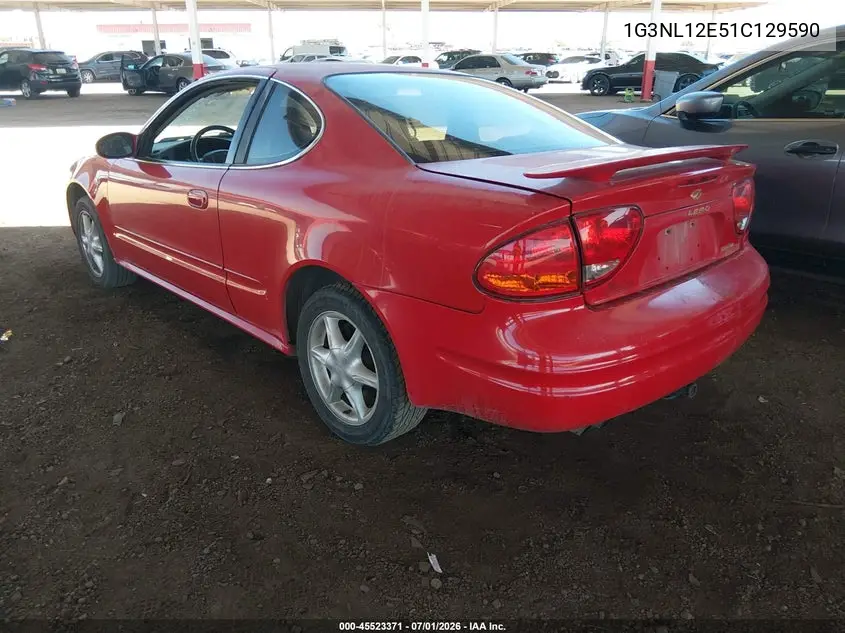 2001 Oldsmobile Alero Gl2 VIN: 1G3NL12E51C129590 Lot: 45523371