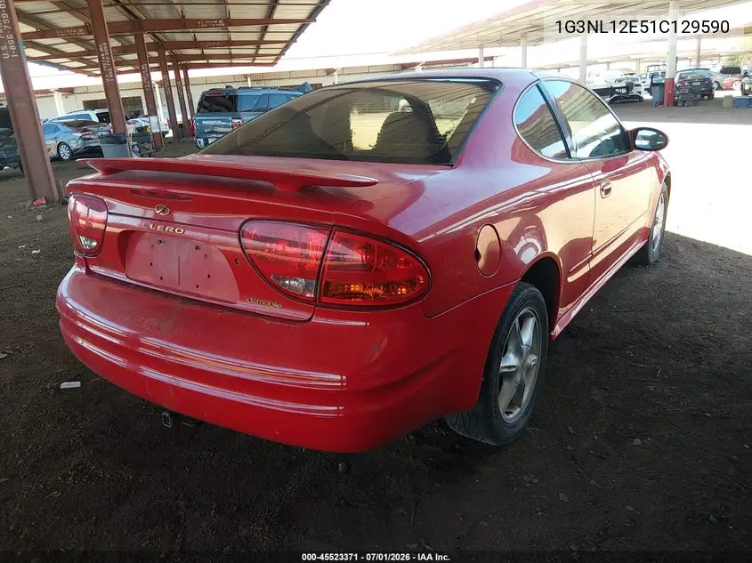 2001 Oldsmobile Alero Gl2 VIN: 1G3NL12E51C129590 Lot: 45523371