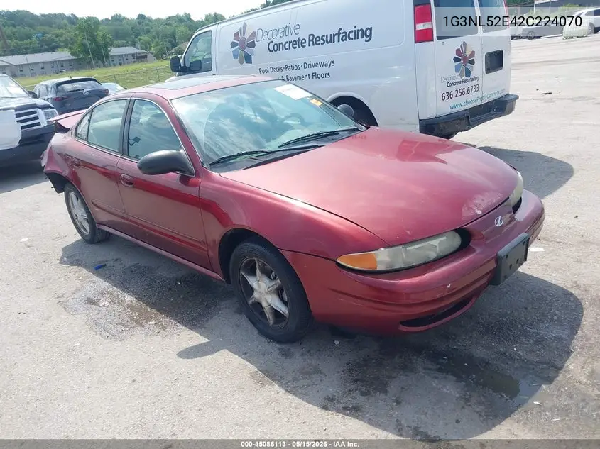 2002 Oldsmobile Alero Gl2 VIN: 1G3NL52E42C224070 Lot: 45086113