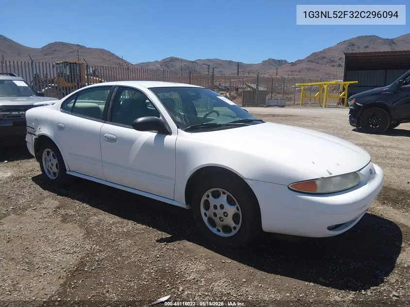 2002 Oldsmobile Alero Gl1 VIN: 1G3NL52F32C296094 Lot: 45116022