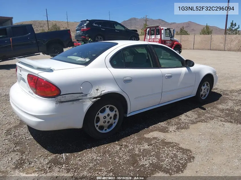 2002 Oldsmobile Alero Gl1 VIN: 1G3NL52F32C296094 Lot: 45116022