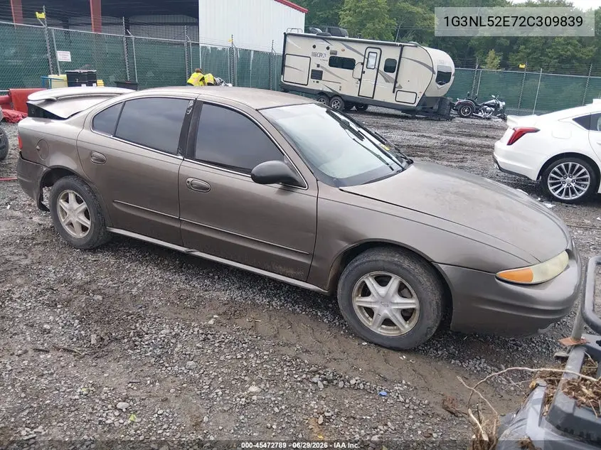 2002 Oldsmobile Alero Gl1 VIN: 1G3NL52E72C309839 Lot: 45472789