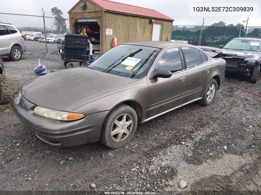 2002 Oldsmobile Alero Gl1 VIN: 1G3NL52E72C309839 Lot: 45472789