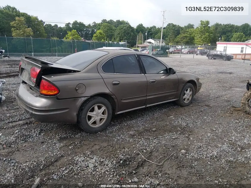 2002 Oldsmobile Alero Gl1 VIN: 1G3NL52E72C309839 Lot: 45472789