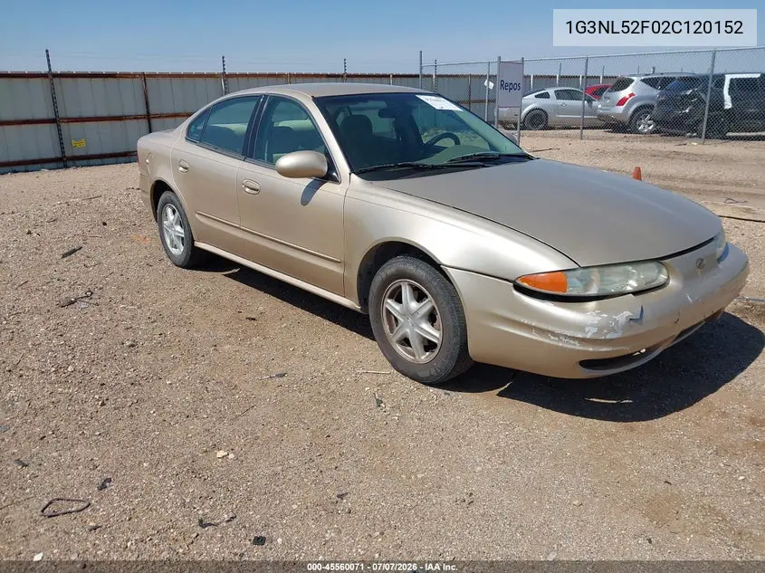 2002 Oldsmobile Alero Gl1 VIN: 1G3NL52F02C120152 Lot: 45560071