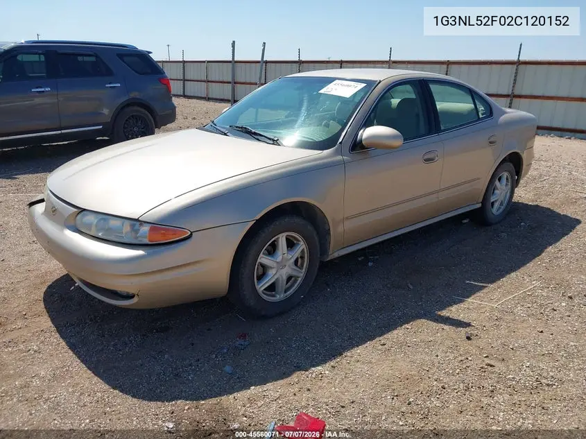 2002 Oldsmobile Alero Gl1 VIN: 1G3NL52F02C120152 Lot: 45560071