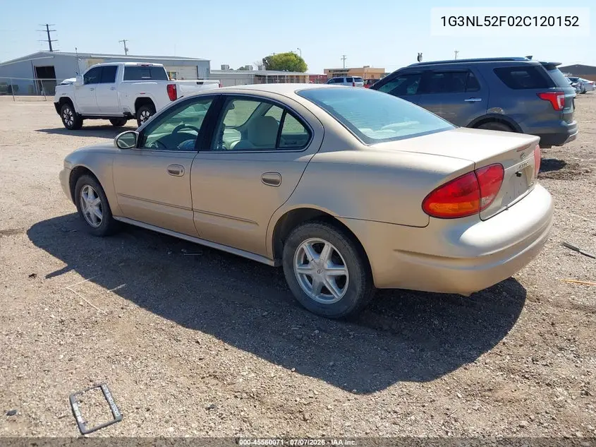 2002 Oldsmobile Alero Gl1 VIN: 1G3NL52F02C120152 Lot: 45560071