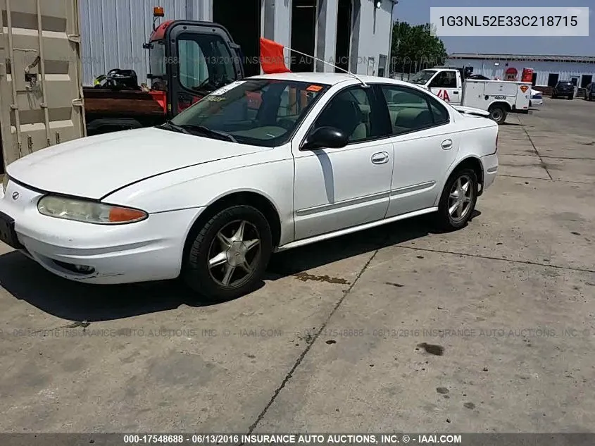 2003 Oldsmobile Alero Gl VIN: 1G3NL52E33C218715 Lot: 17548688