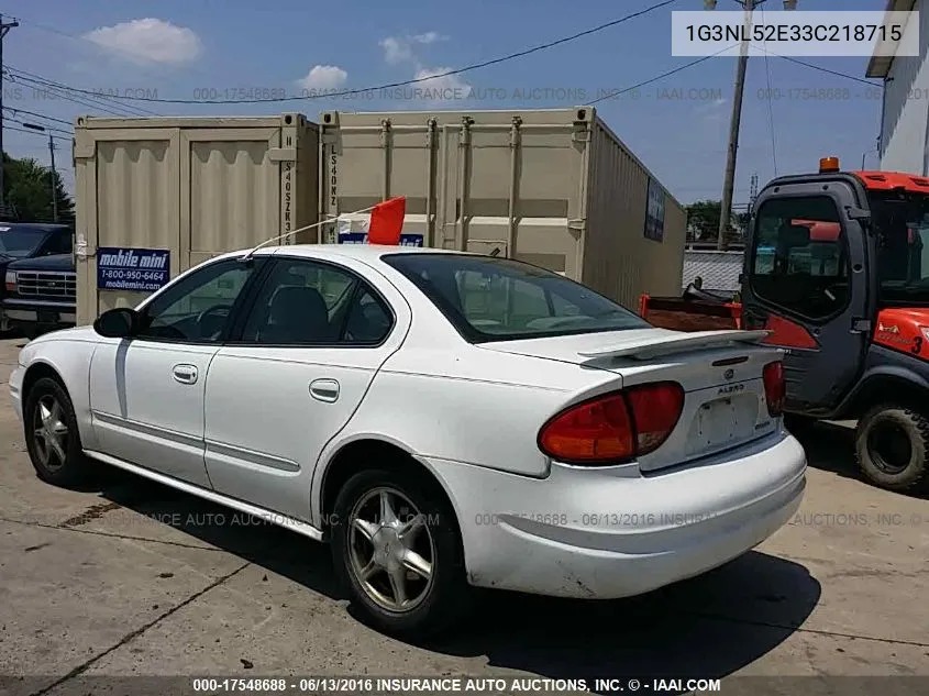 2003 Oldsmobile Alero Gl VIN: 1G3NL52E33C218715 Lot: 17548688
