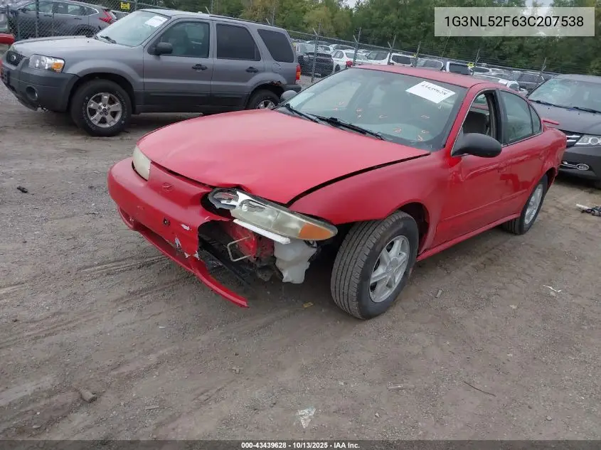 2003 Oldsmobile Alero Gl1 VIN: 1G3NL52F63C207538 Lot: 43439628