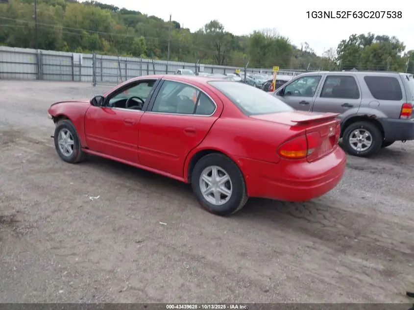 2003 Oldsmobile Alero Gl1 VIN: 1G3NL52F63C207538 Lot: 43439628