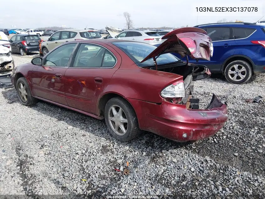 2003 Oldsmobile Alero Gl2 VIN: 1G3NL52EX3C137078 Lot: 44529958