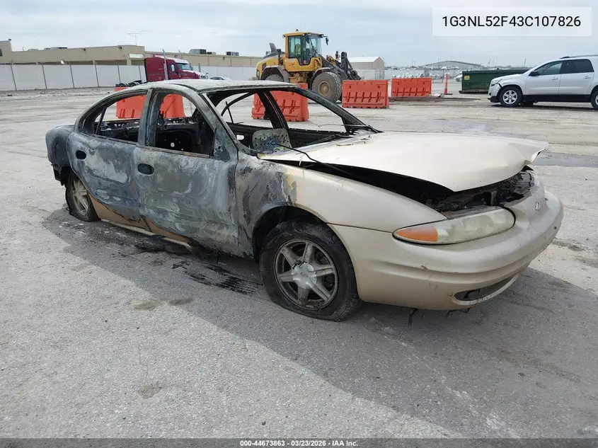 2003 Oldsmobile Alero Gl1 VIN: 1G3NL52F43C107826 Lot: 44673863