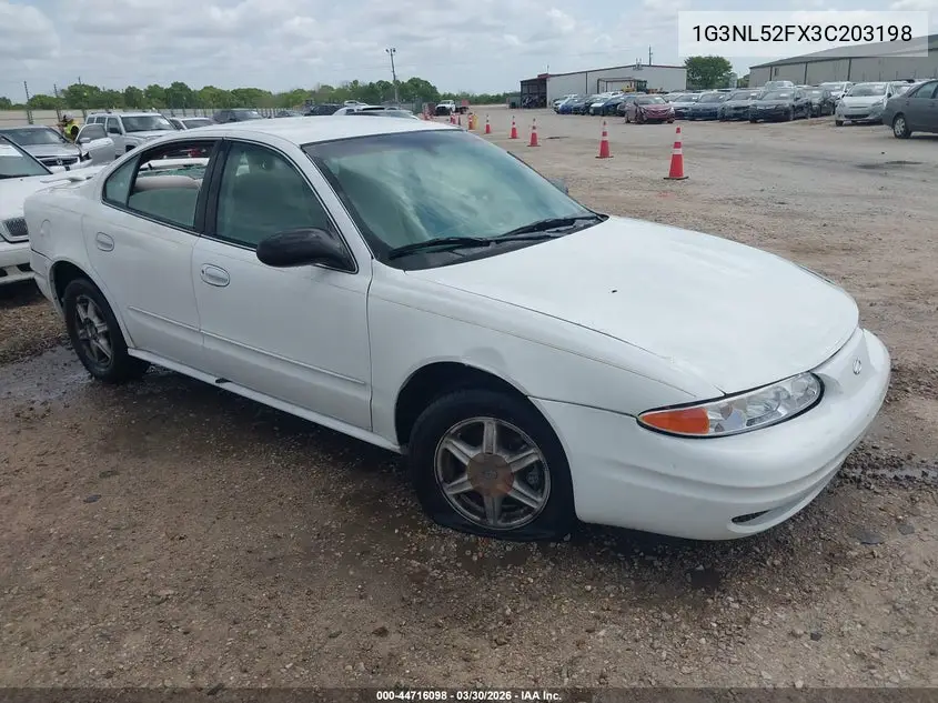 2003 Oldsmobile Alero Gl1 VIN: 1G3NL52FX3C203198 Lot: 44716098