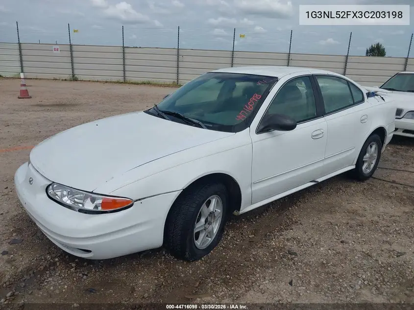 2003 Oldsmobile Alero Gl1 VIN: 1G3NL52FX3C203198 Lot: 44716098
