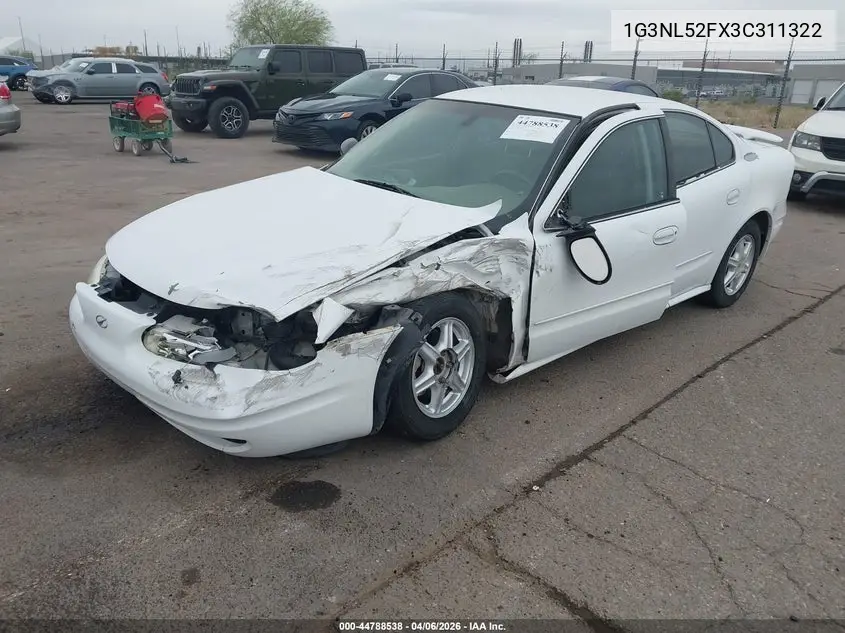 2003 Oldsmobile Alero Gl1 VIN: 1G3NL52FX3C311322 Lot: 44788538