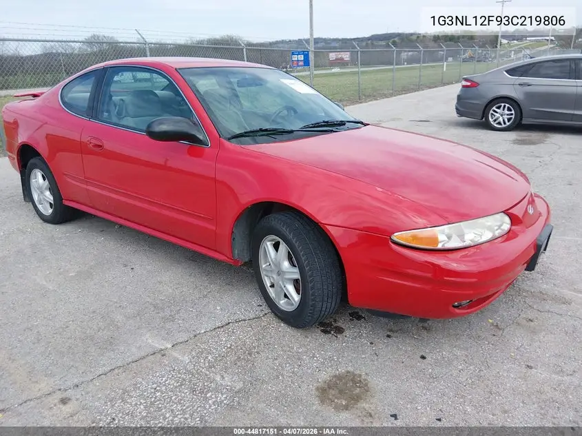 2003 Oldsmobile Alero Gl1 VIN: 1G3NL12F93C219806 Lot: 44817151