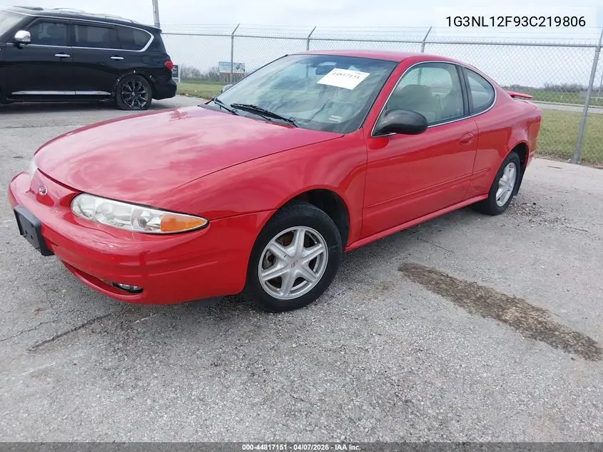 2003 Oldsmobile Alero Gl1 VIN: 1G3NL12F93C219806 Lot: 44817151