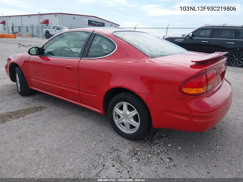 2003 Oldsmobile Alero Gl1 VIN: 1G3NL12F93C219806 Lot: 44817151