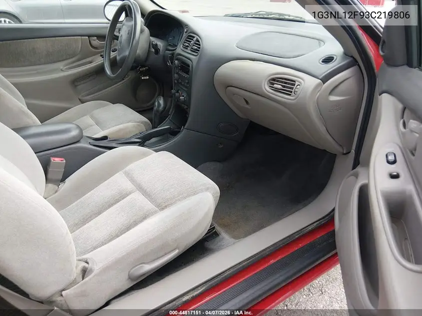 2003 Oldsmobile Alero Gl1 VIN: 1G3NL12F93C219806 Lot: 44817151