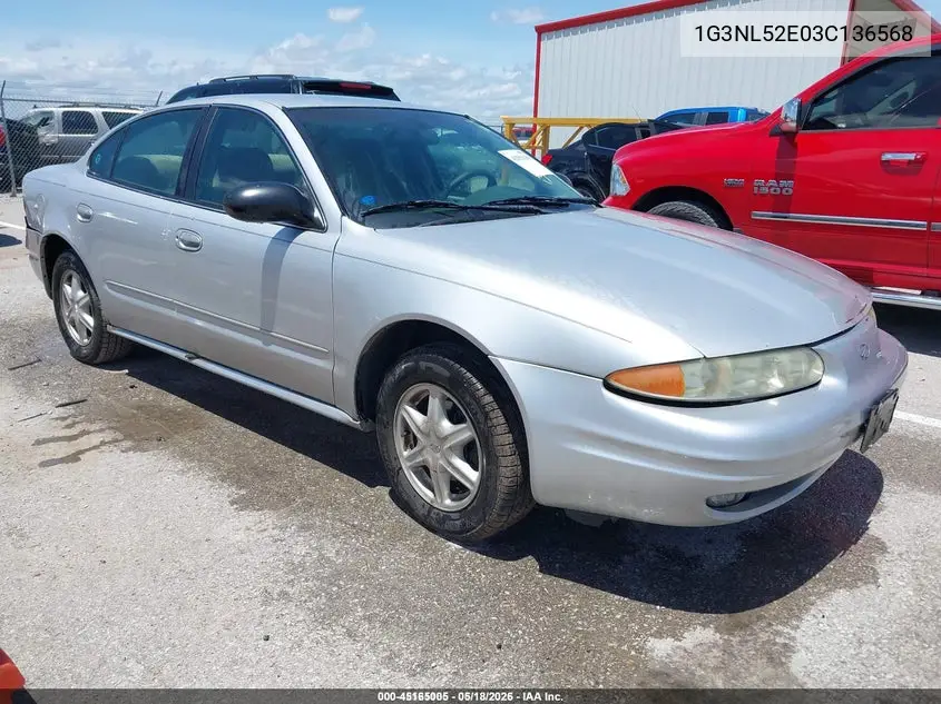 2003 Oldsmobile Alero Gl1 VIN: 1G3NL52E03C136568 Lot: 45165005