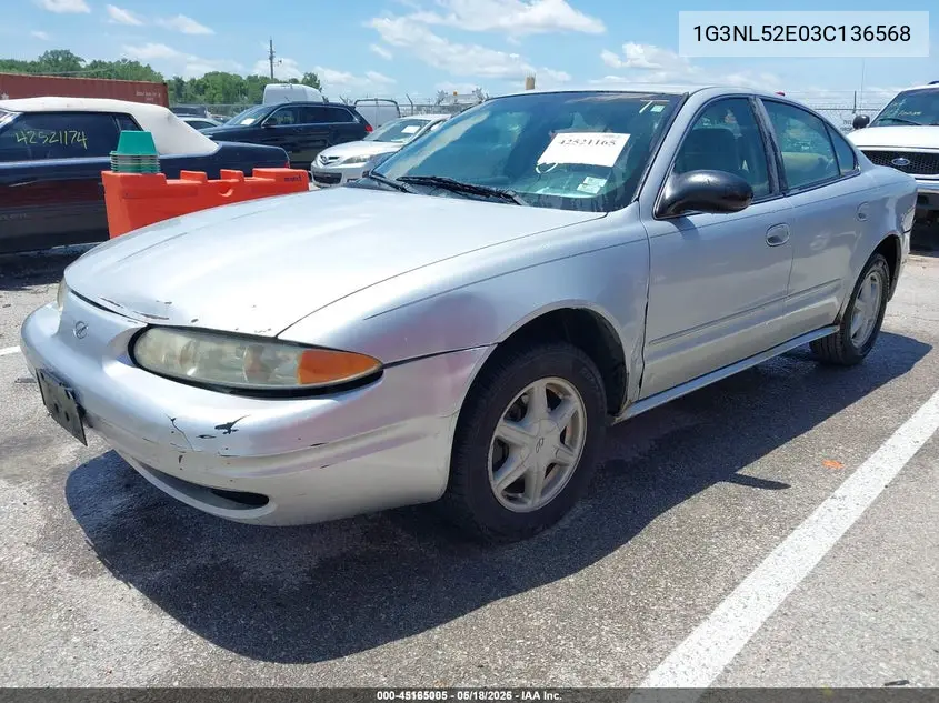 2003 Oldsmobile Alero Gl1 VIN: 1G3NL52E03C136568 Lot: 45165005