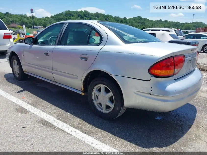 2003 Oldsmobile Alero Gl1 VIN: 1G3NL52E03C136568 Lot: 45165005