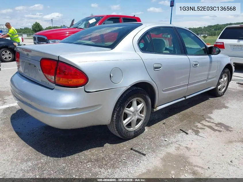 2003 Oldsmobile Alero Gl1 VIN: 1G3NL52E03C136568 Lot: 45165005