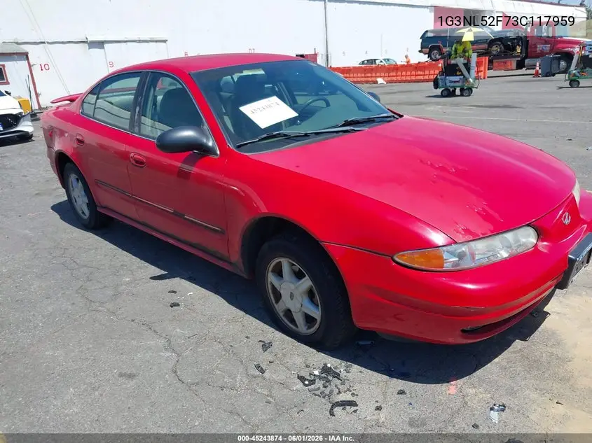 2003 Oldsmobile Alero Gl1 VIN: 1G3NL52F73C117959 Lot: 45243874