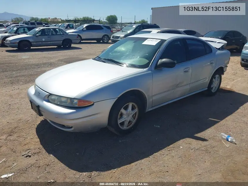2003 Oldsmobile Alero Gl1 VIN: 1G3NL52F13C155851 Lot: 45384732