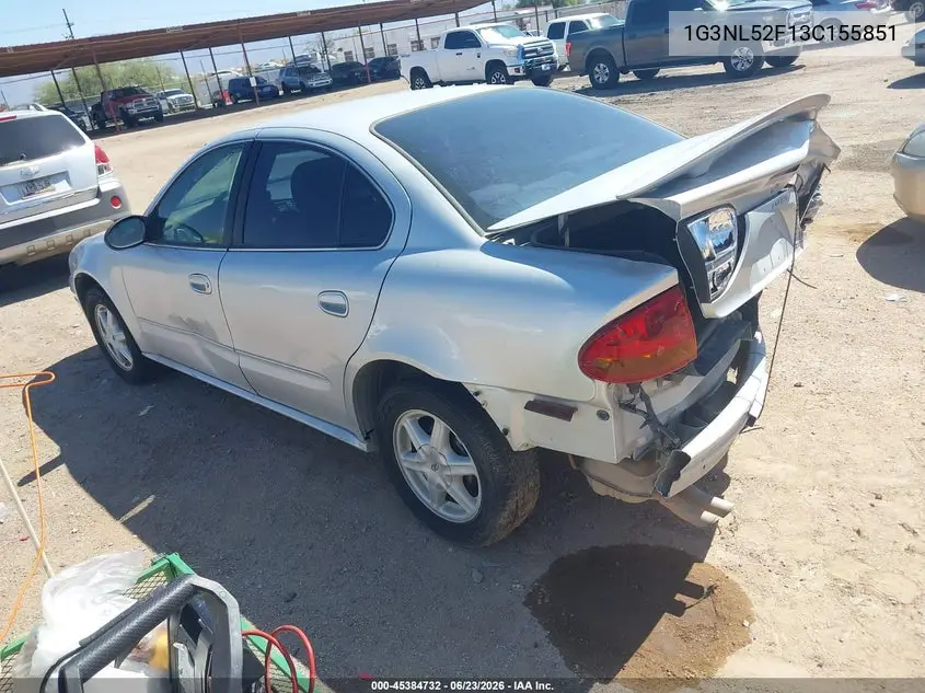 2003 Oldsmobile Alero Gl1 VIN: 1G3NL52F13C155851 Lot: 45384732