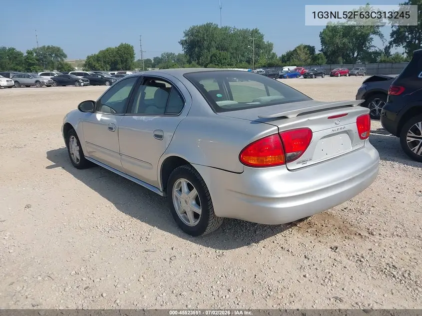 2003 Oldsmobile Alero Gl1 VIN: 1G3NL52F63C313245 Lot: 45523551