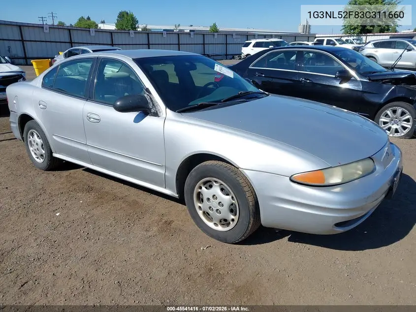2003 Oldsmobile Alero Gl1 VIN: 1G3NL52F83C311660 Lot: 45541416