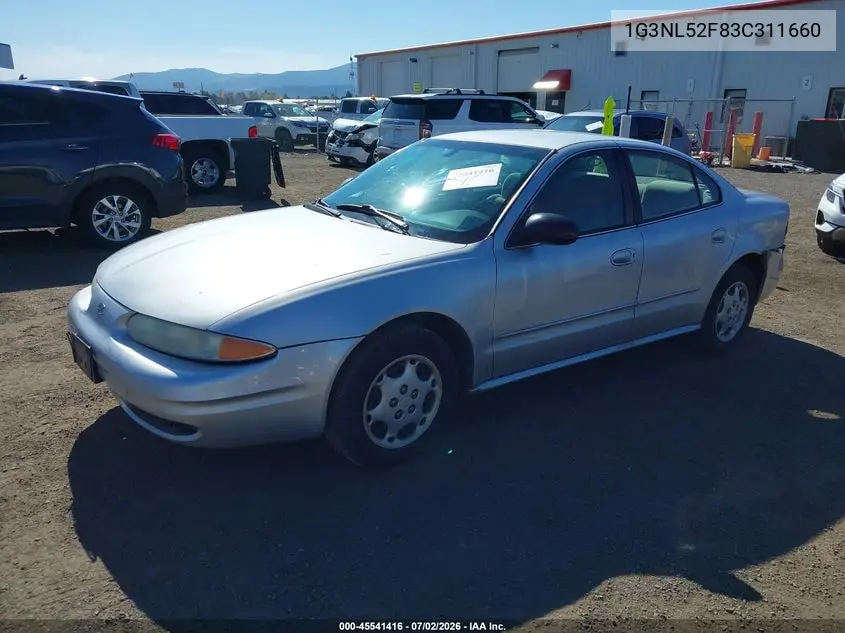 2003 Oldsmobile Alero Gl1 VIN: 1G3NL52F83C311660 Lot: 45541416