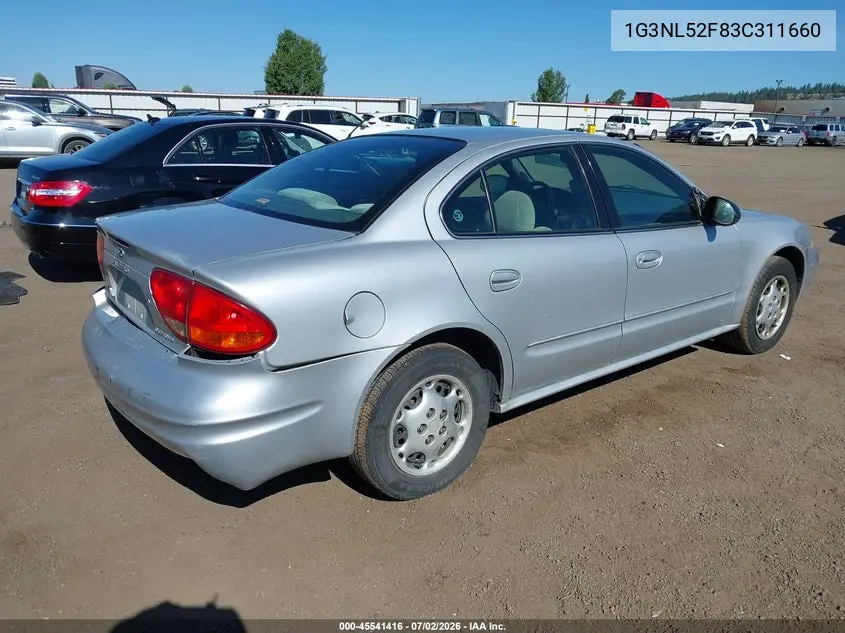 2003 Oldsmobile Alero Gl1 VIN: 1G3NL52F83C311660 Lot: 45541416