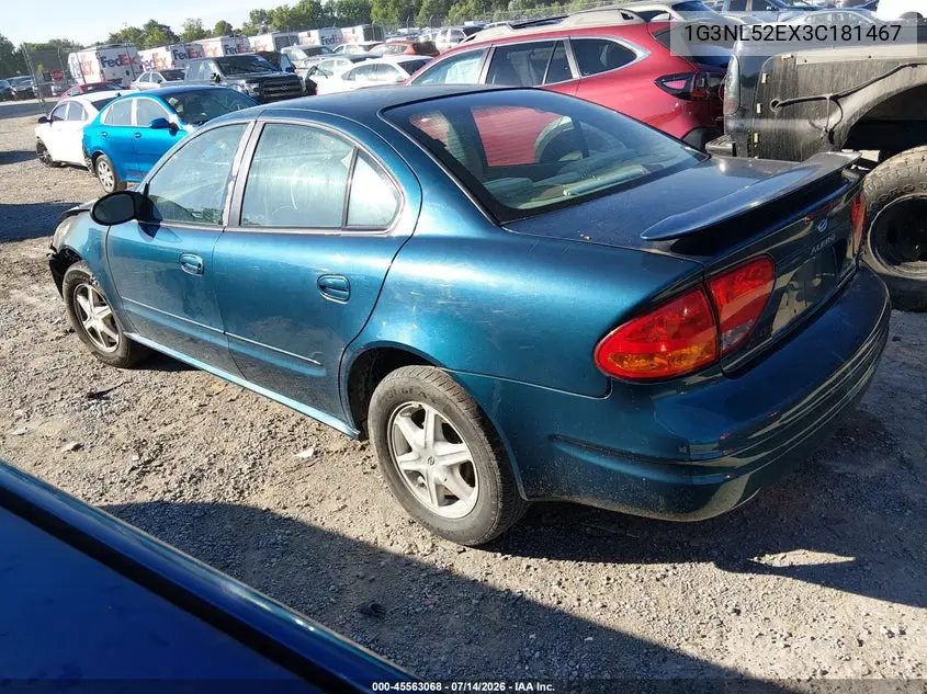 2003 Oldsmobile Alero Gl1 VIN: 1G3NL52EX3C181467 Lot: 45563068