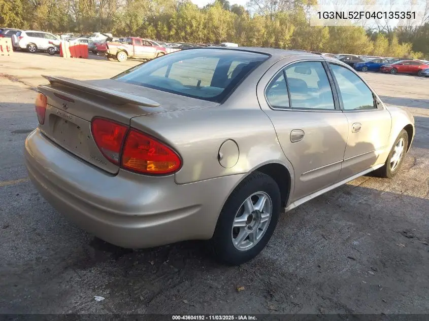 2004 Oldsmobile Alero Gl1 VIN: 1G3NL52F04C135351 Lot: 43604192