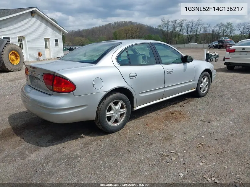 2004 Oldsmobile Alero Gl1 VIN: 1G3NL52F14C136217 Lot: 44856436