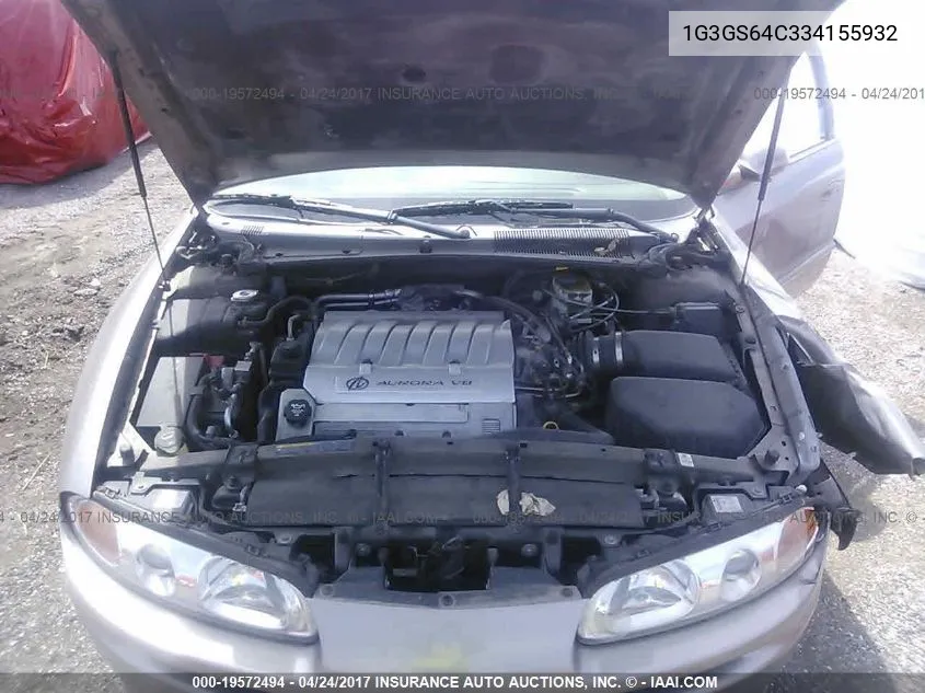 2003 Oldsmobile Aurora 4.0 VIN: 1G3GS64C334155932 Lot: 19572494