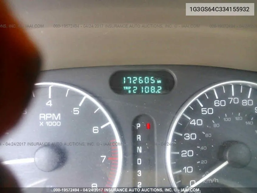 2003 Oldsmobile Aurora 4.0 VIN: 1G3GS64C334155932 Lot: 19572494