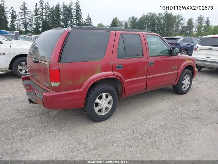 1999 Oldsmobile Bravada VIN: 1GHDT13WXX2702673 Lot: 45166131