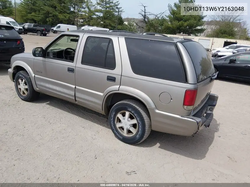 2000 Oldsmobile Bravada VIN: 1GHDT13W6Y2163048 Lot: 44889874