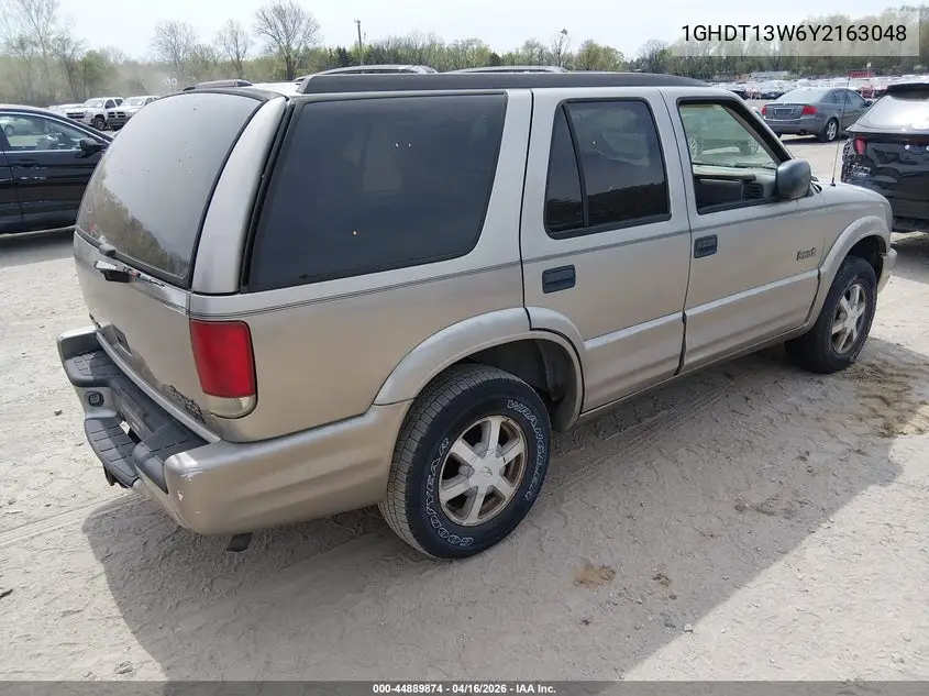 2000 Oldsmobile Bravada VIN: 1GHDT13W6Y2163048 Lot: 44889874