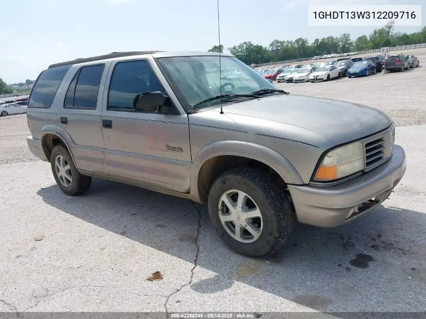 2001 Oldsmobile Bravada VIN: 1GHDT13W312209716 Lot: 42250248